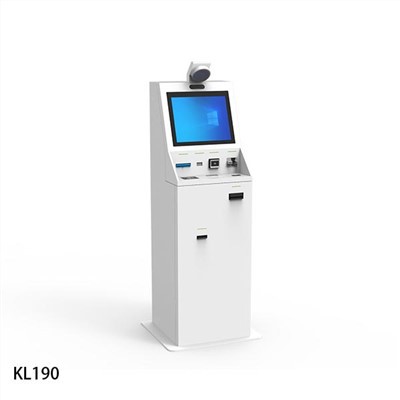 Kiosk voor simkaartuitgifte met contant geld en kaartbetaling